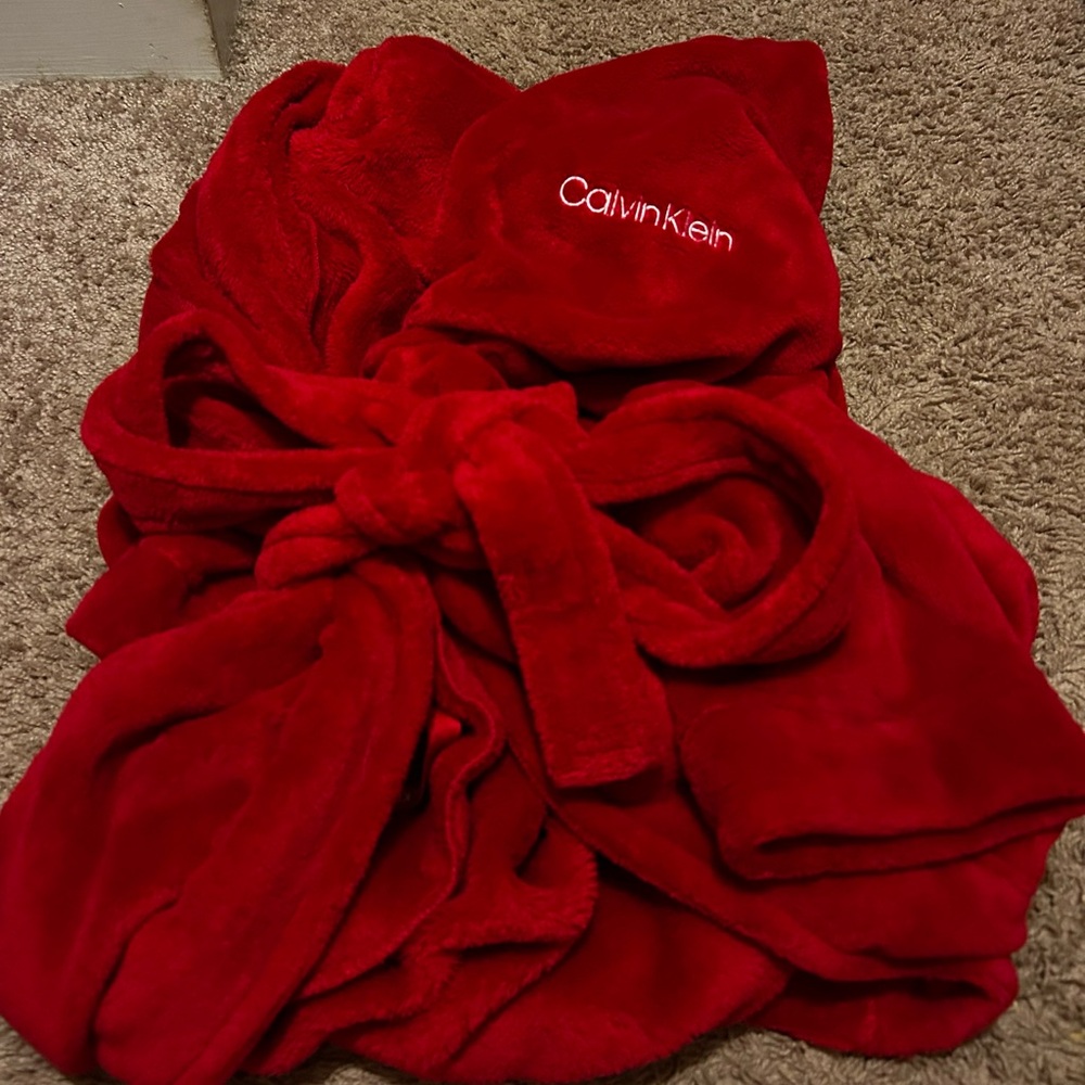 Calvin Klein Woman  Red Bathrobe